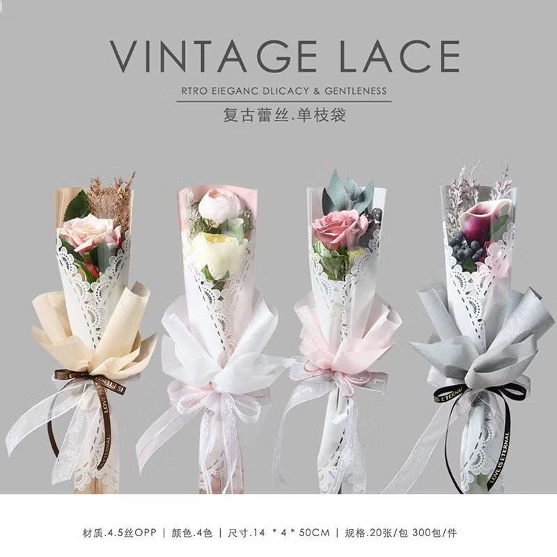 

Plastik Vintage Lace Untuk Bunga Mawar 1 tangkai (ecer per lembar) untuk Mini Buket Rose