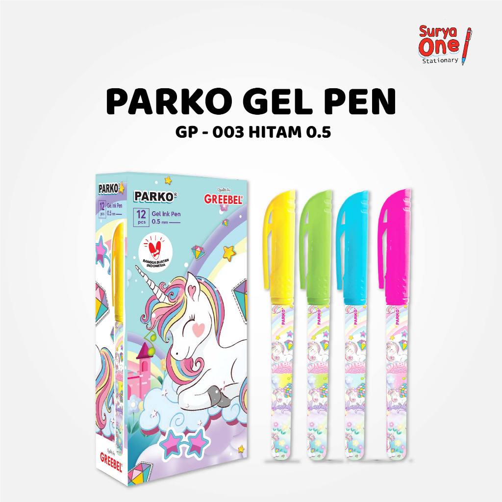 

VEMILO Bolpen Pulpen Parko / GP-003 Hitam 0.5 (12PCS/SET) Ballpen Ballpoint Pena Gel Greebel