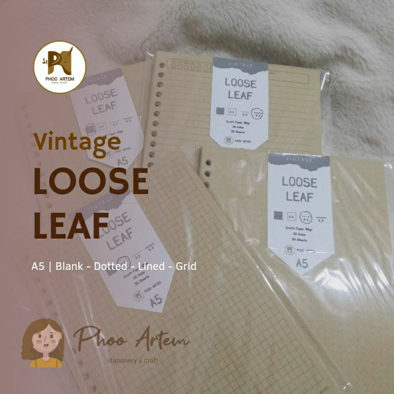 

Loose Leaf Kraft (Vintage) B5 80gsm 20 holes & 6 holes by Phoo Artem (Refill Books/20 holes)