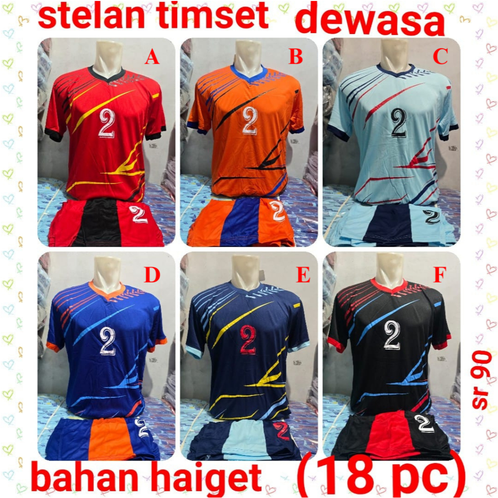 Stelan Team Bola 18 Dewasa / Kaos Team 18 Stel / Kaos Tim / Baju Tim