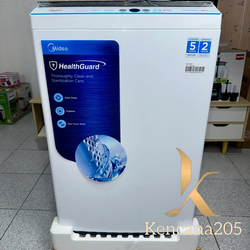 Mesin Cuci Midea 1 tabung top Loading 7.5 kg 7.5kg MA100W75 MA 100W75 100 W 75 bukaan atas Otomatis