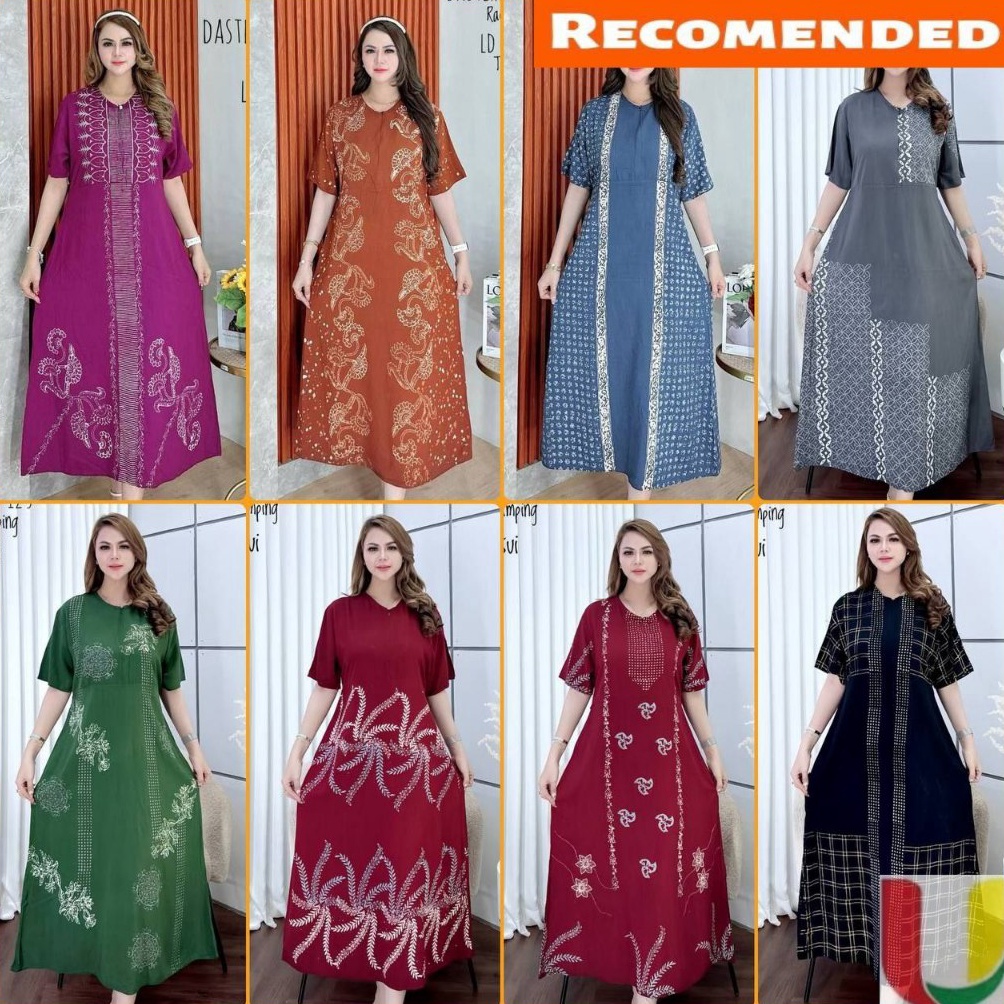 Proses sekarang Batik Usman Terbaru Daster Semata Kaki kekinian busui rayon twill daster panjang len