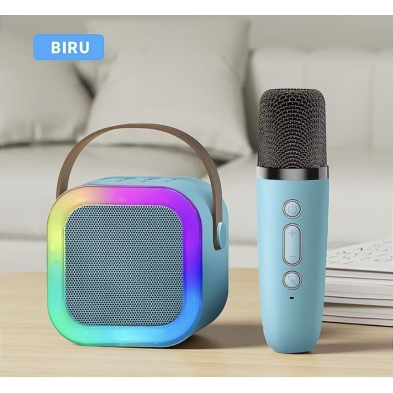 Speaker Microphone Karaoke Set Bluetooth Mini Full bass Portable Karaoke Bass K1 Microphone