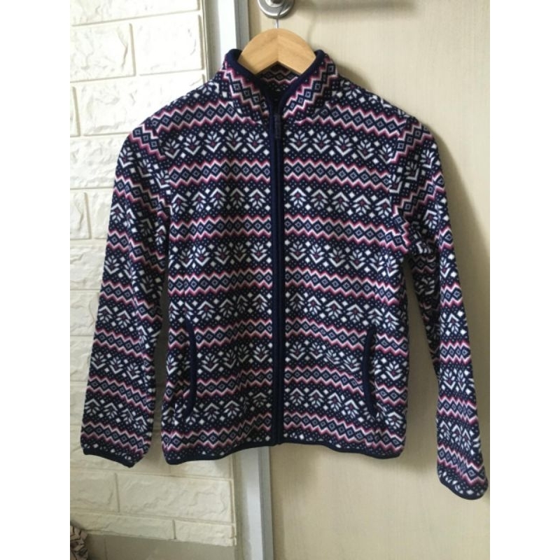 Mantel resleting anak motif preloved uniqlo