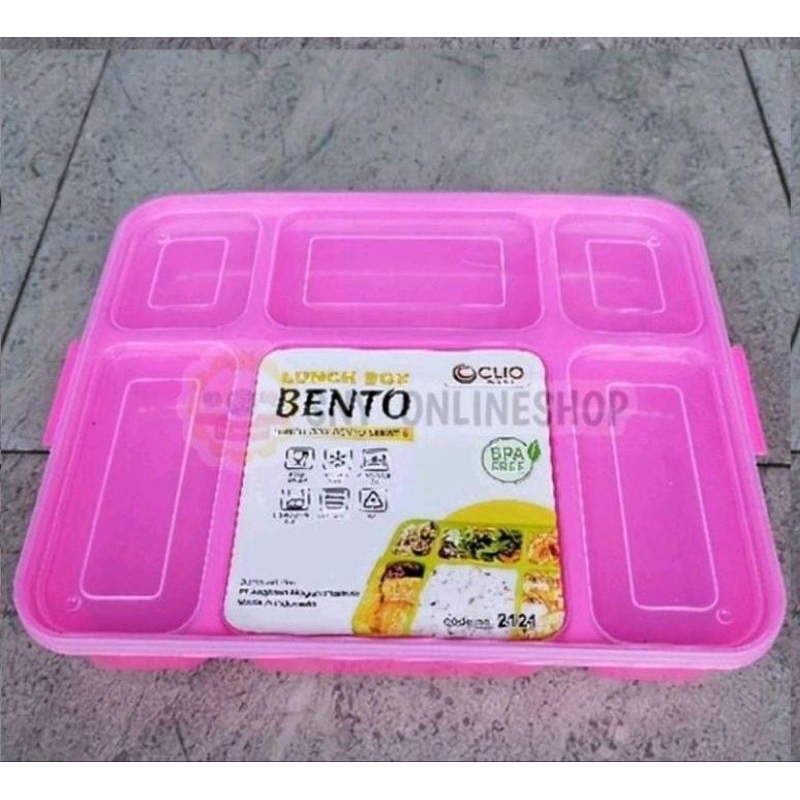 Kotak Makan Sekat Bento Clio Kotak Makan Bento Clio Tempat Bekal Sekat 6 Tempat Bekal Bento Clio
