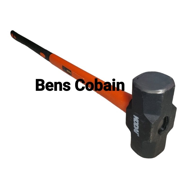 Palu Godam 10 LB Gagang Fiber Karet Palu Bodem 5kg