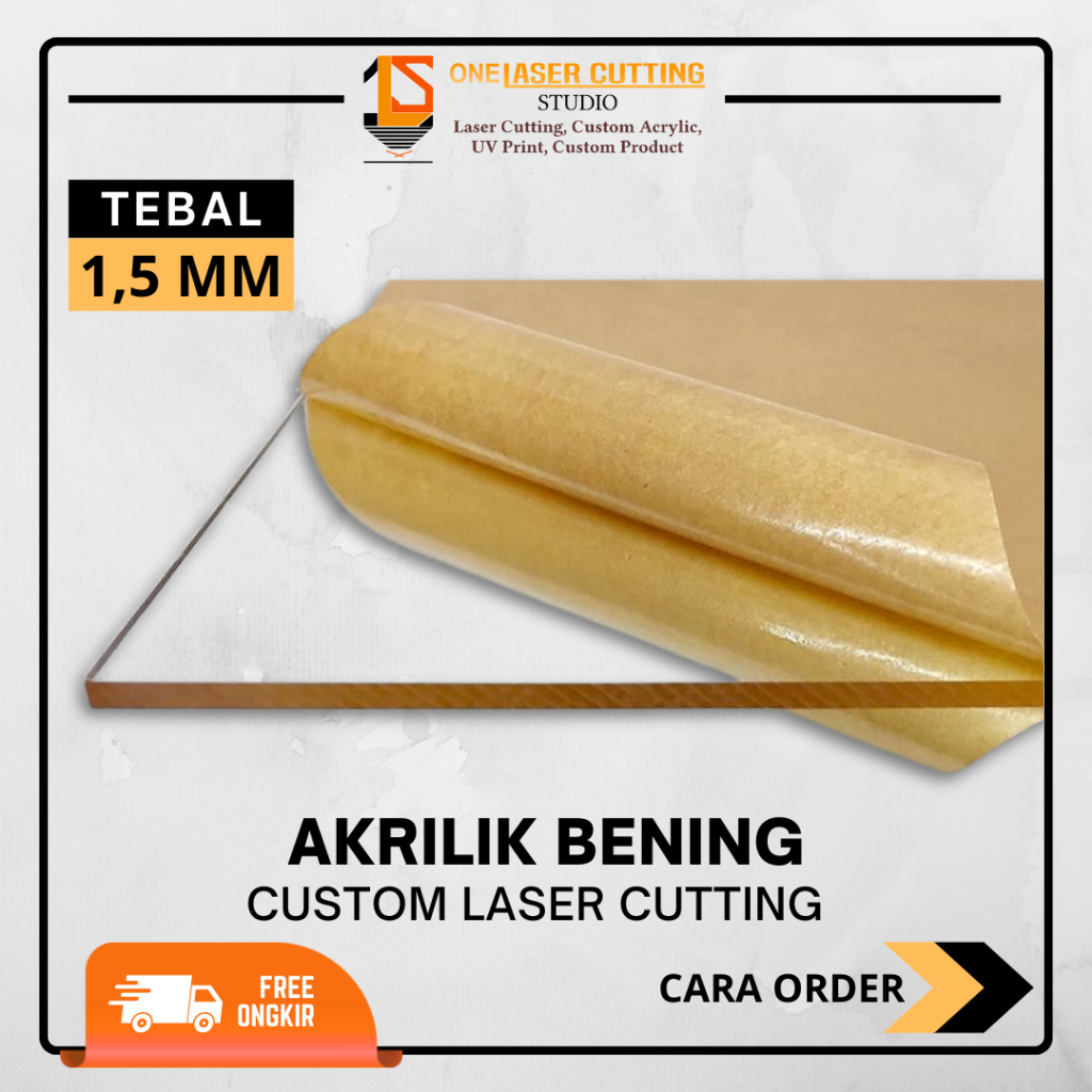 

Akrilik Bening Lembaran 1,5 mm – Custom Laser Cutting Custom Ukuran
