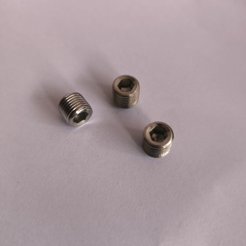 Baut Tanam L, Baut L Tanam Stainless, Baut Drat M10x1 Stainless, Baut Tutup Drat Manometer, Baut Dop