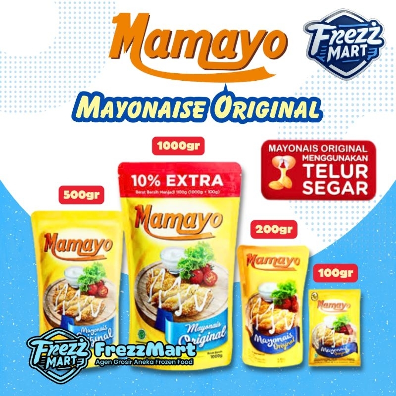 

Saus Mayonaise Mamayo Original Sachet Pouch 100gr 200gr 500gr 1000gr 1Kg Sauce Saos Mayo