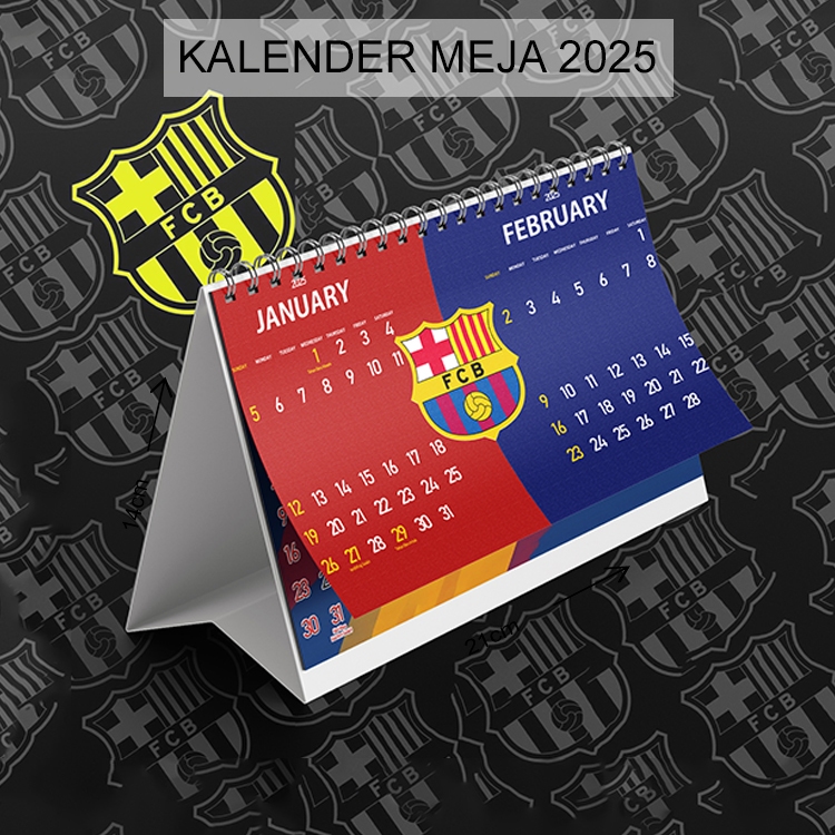 

Kalender 2025 Lengkap Kalender Meja Ukuran Kecil Motif Club Bola BARCELONA #11