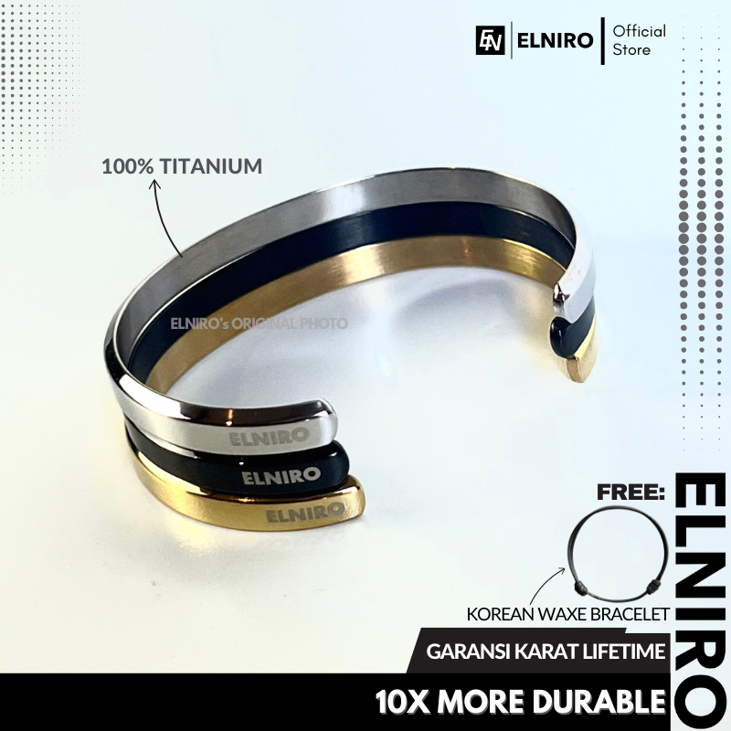 ELNIRO - Gelang Cartier Titanium Asli Pria Wanita | Bracelet for Men Women