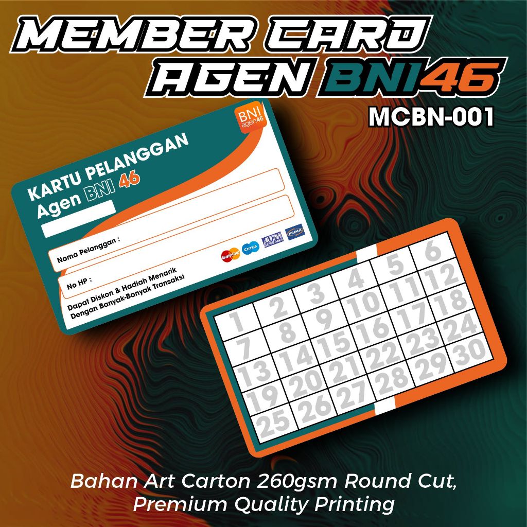 

Kartu Nama Member Kartu Agen BRILINK Kartu Pelanggan NEW 100 pcs