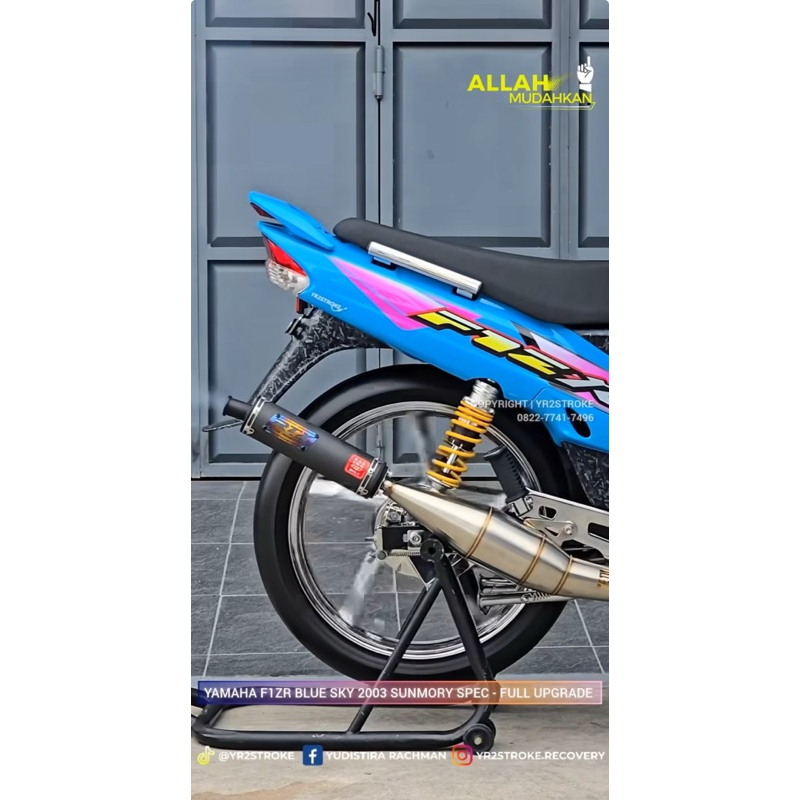 STRIPING VARIASI FIZ R 2003 CUSTOM BIRU MODEL BARU