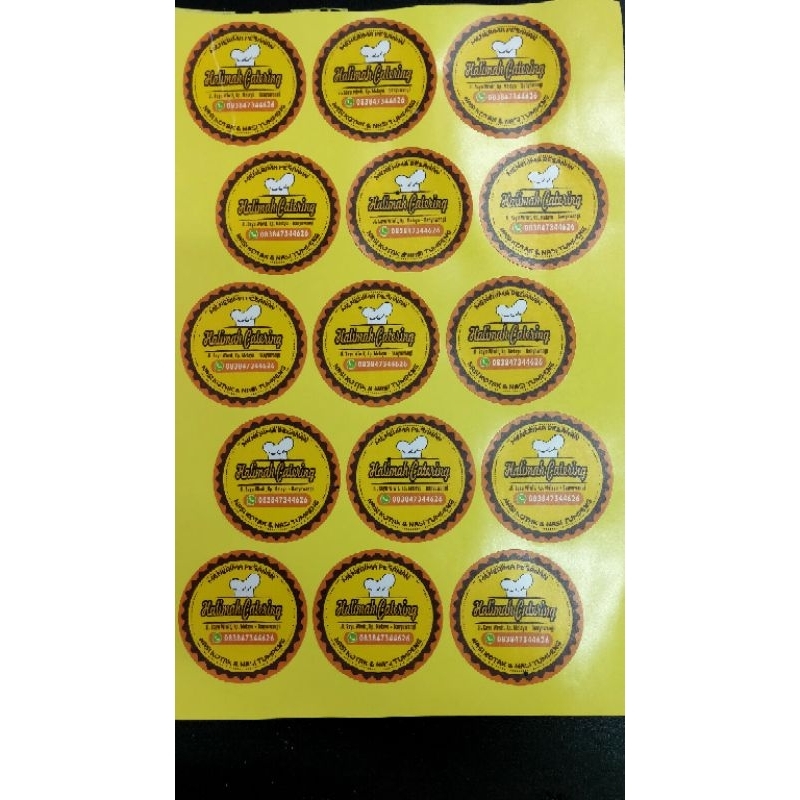 

STIKER LABEL MAKANAN ATAU KUE BENTUK BULAT
