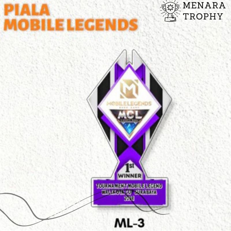 Piala Mobile Legend Plakat Mobile Legend Akrilik Custom Plakat E sport