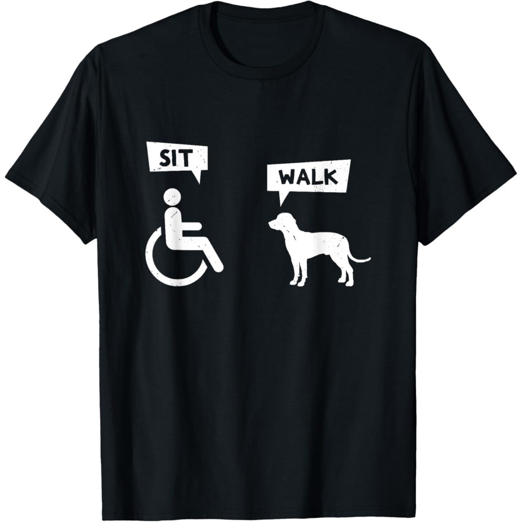 Kaos Kursi Roda Duduk Jalan Lucu Pecinta Hewan Peliharaan Anjing Untuk Pemilik Anjing