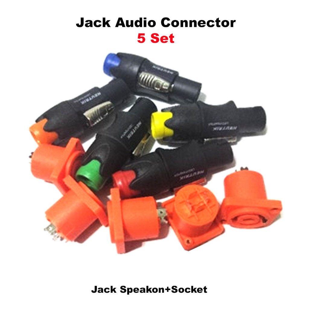 5SET JACK SPEAKON NEUTRIK+SOKET SPEAKON