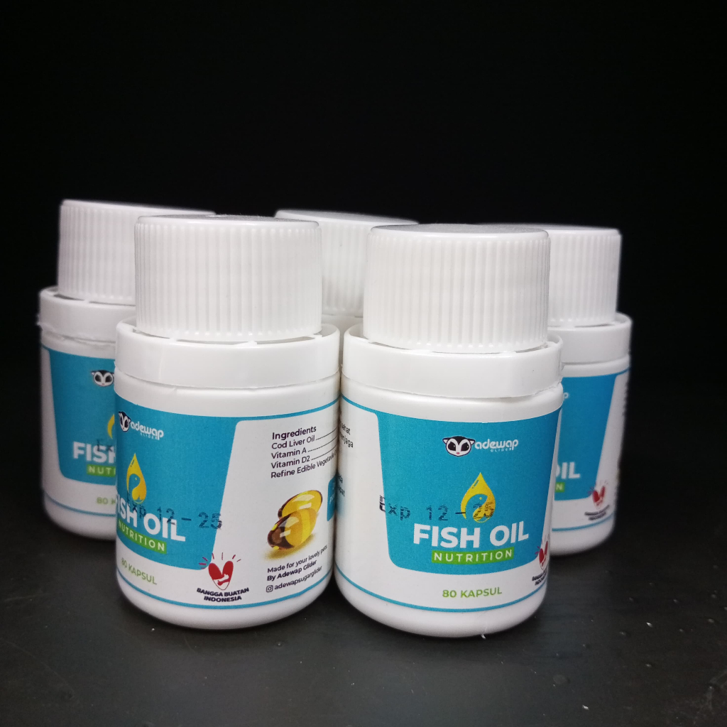 ADEWAP GLIDER Fish Oil Minyak Ikan Sugar Glider Isi 80 Kapsul