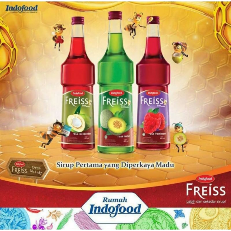 

Indofood Freiss Sirup rasa Cocopandan/Melon 500ml