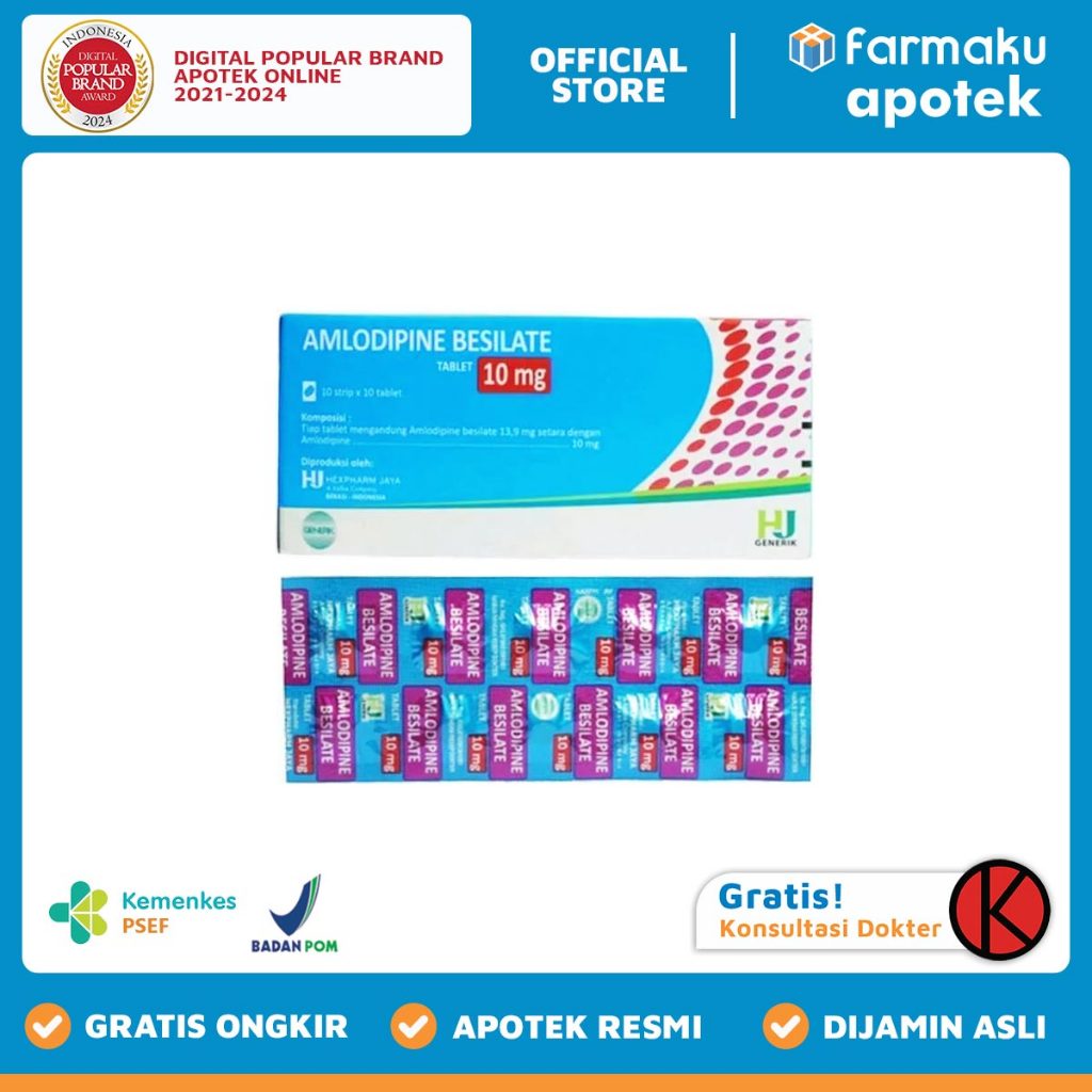 Amlodipine 10 mg HexpStrip 10 tablet  - TJD