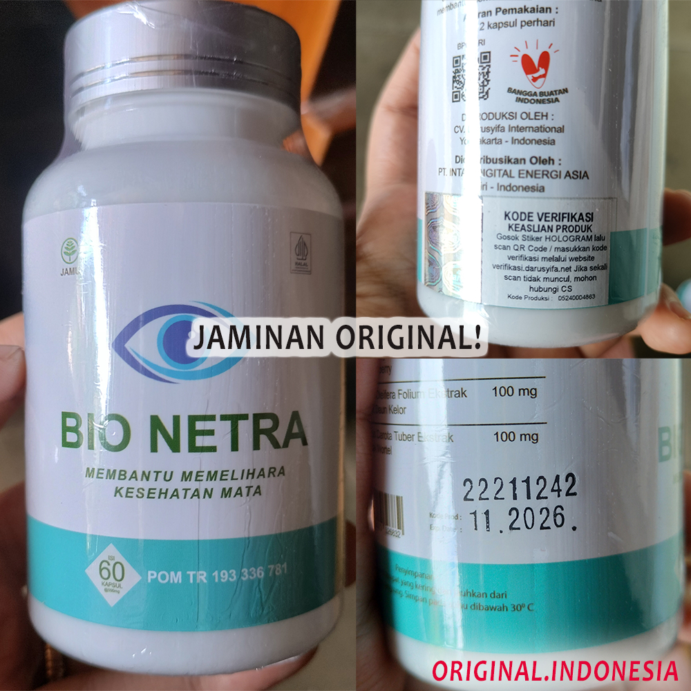 Bionetra  Obat Mata Bio Netra Herbal Ampuh Atasi Penyakit Mata 60 Kapsul
