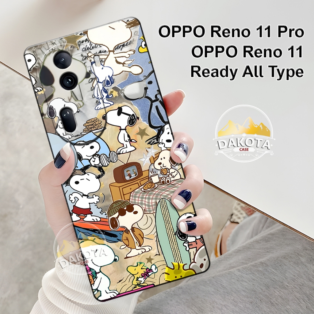 Dakota  - Softcase OPPO Reno 11 5G - Soft case Silicon Case Fusion Motif Snoopy Cute - Case Full Cov