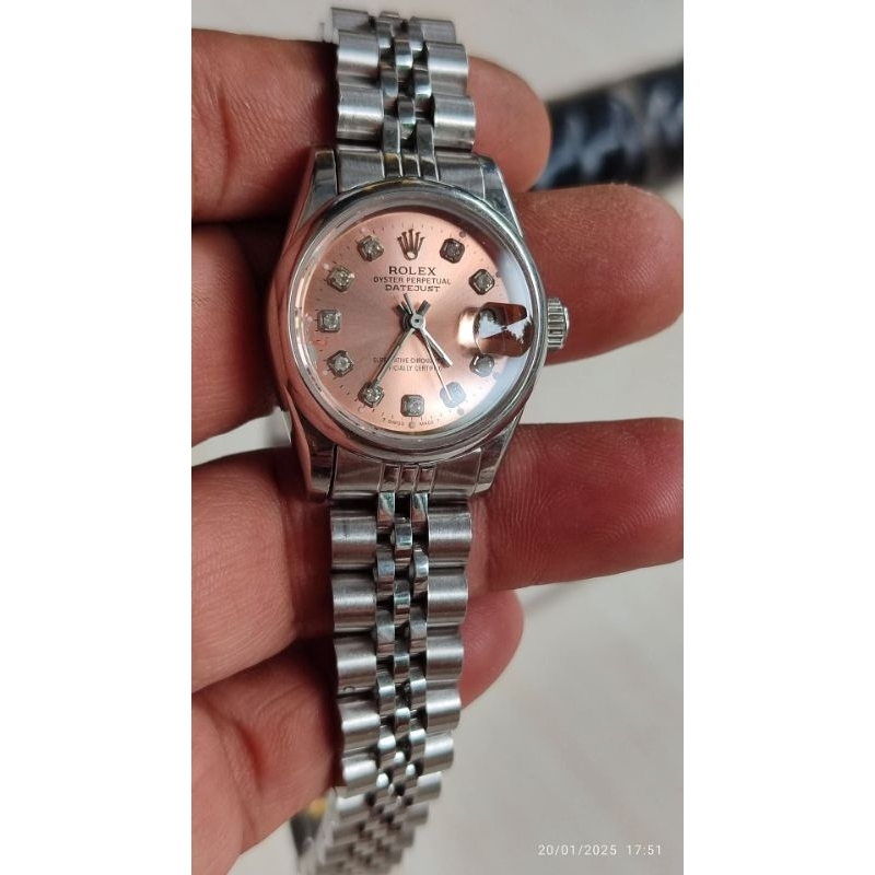 Jam rolex wanita automatic kaca sapphire