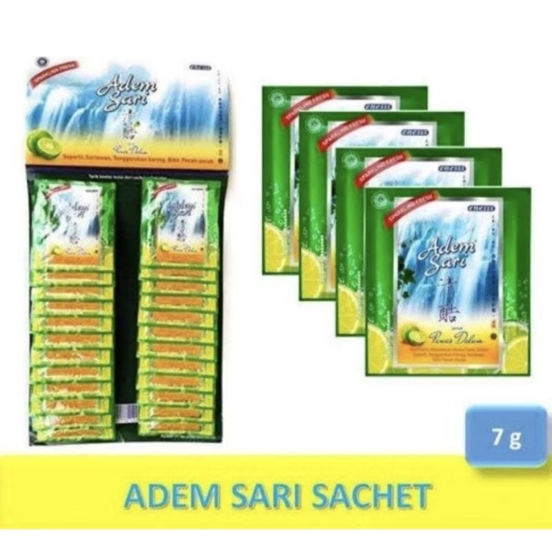 

Adem Sari Sachet 7gr per 4 bungkus / Pereda Panas Dalam