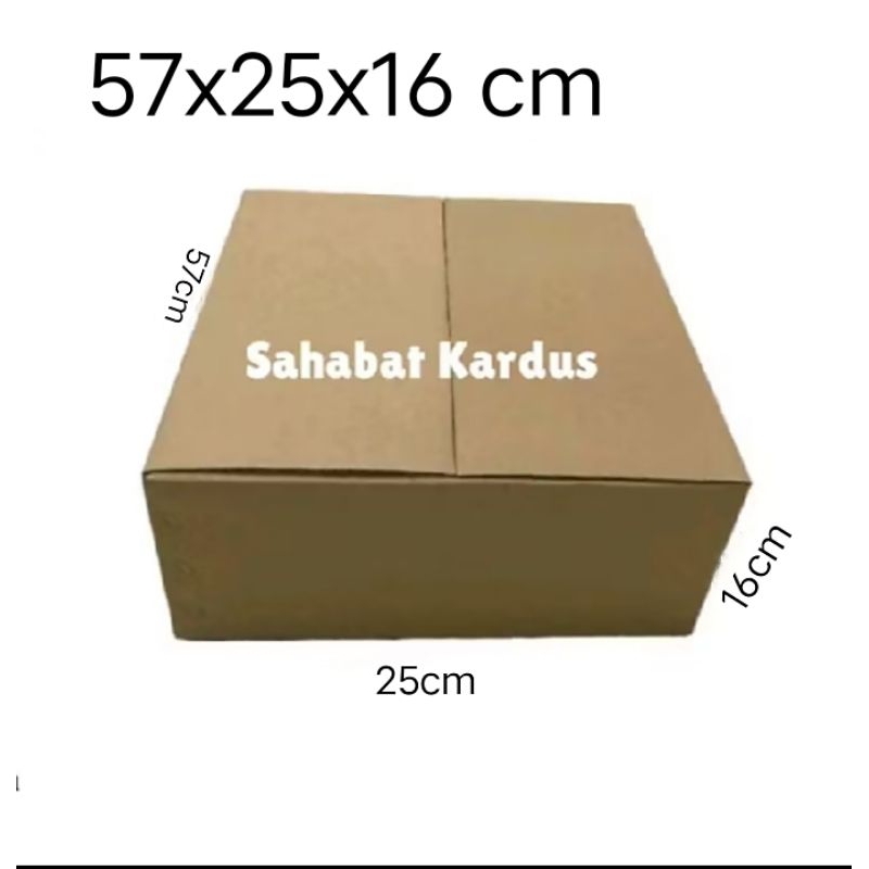 

kardus box Ukuran 57x25x16 cm single wall polos