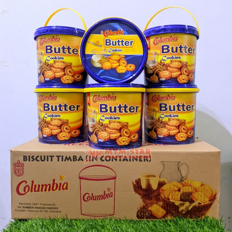 

(1 DUS) Columbia Butter Cookies Biscuits Timba Toples 350g isi 6