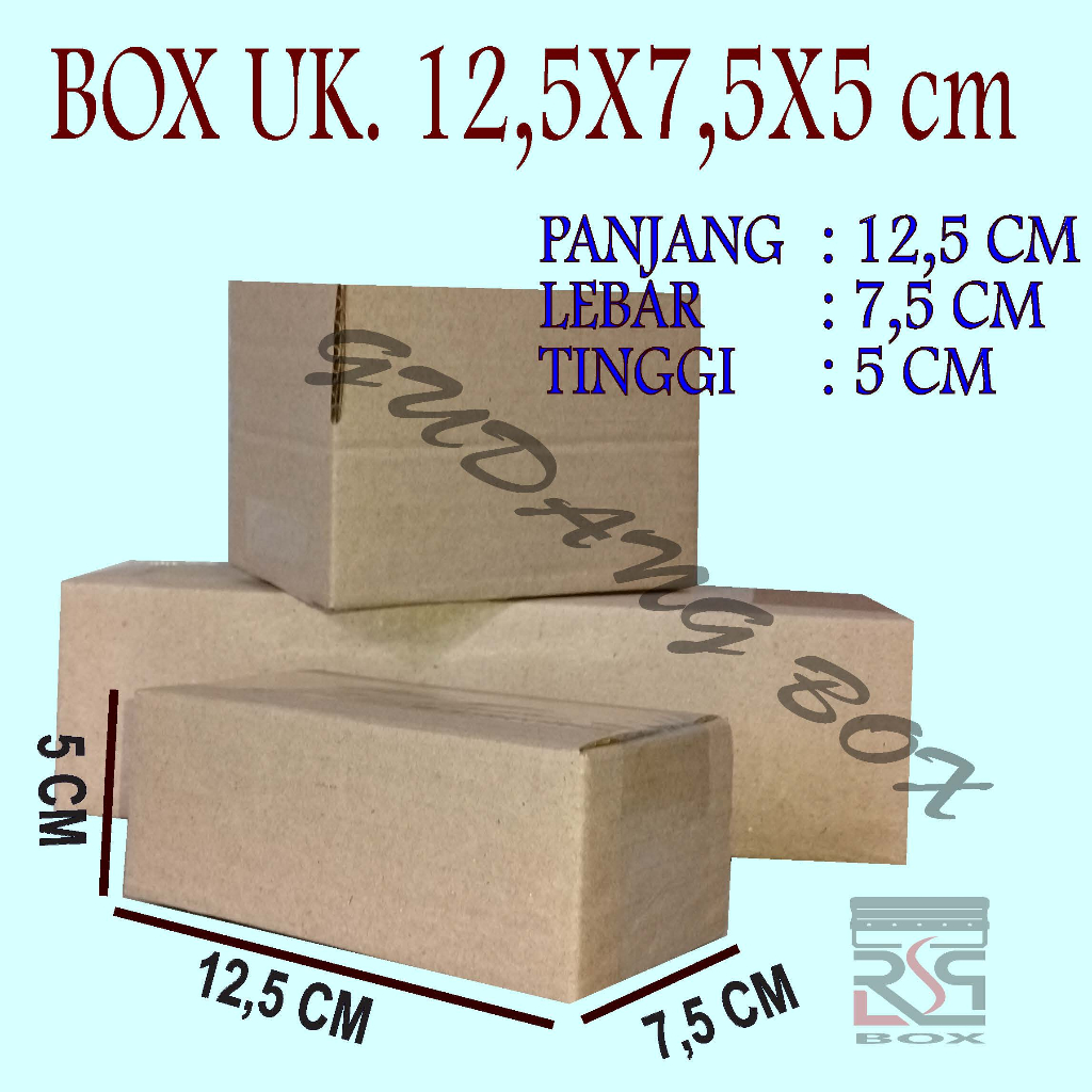 

Kardus packing ukuran 12,5x7,5x5 cm box packaging karton box murah dus online