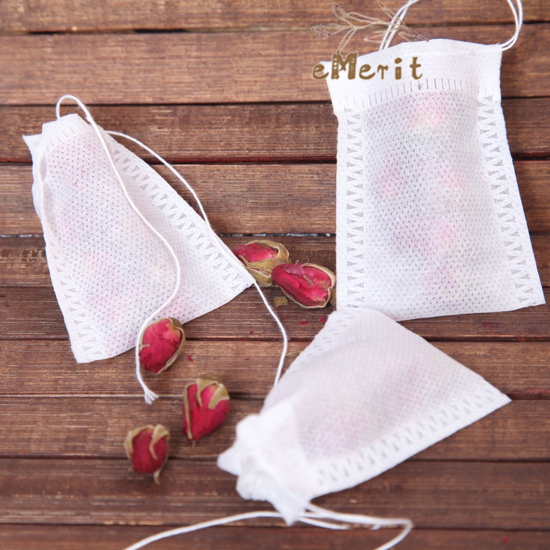 Kantong Teh Celup / Kantong Kopi Kosong Polosan +Tali Isi 100 PCS