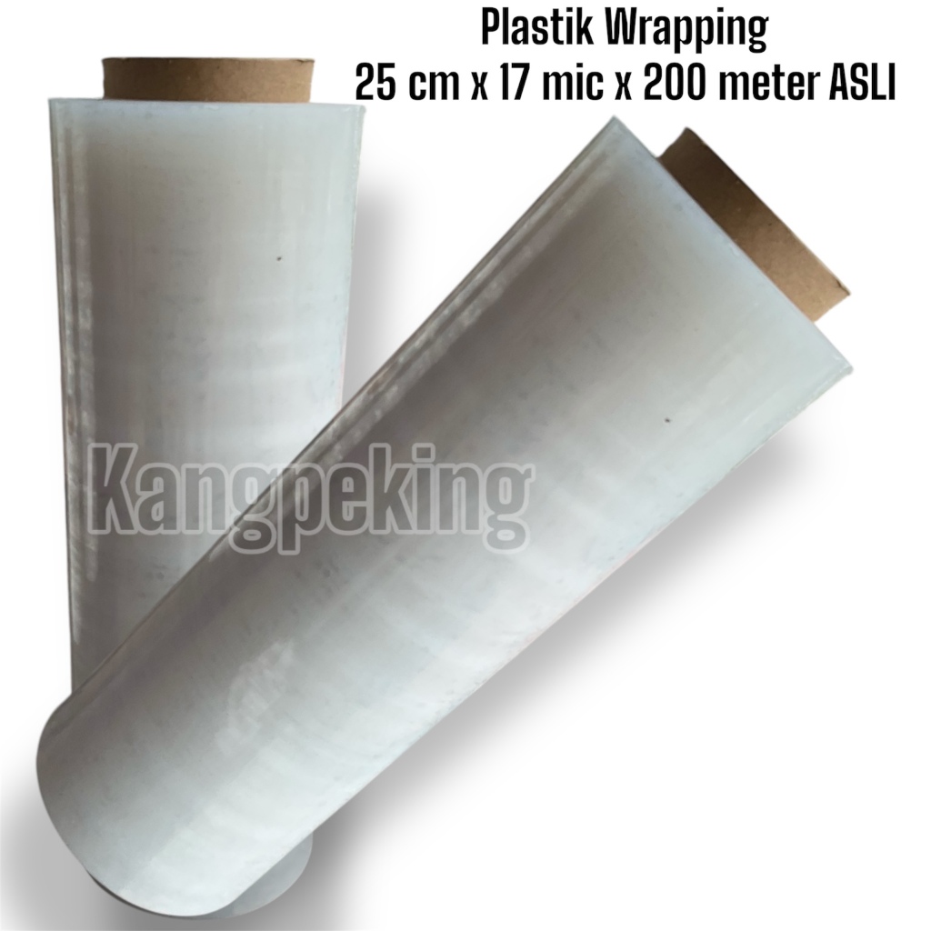 

RN Plastik Wrapping 25 cm x 17 Micron x 200 meter / Stretch Film Tebal transparan plastik wrap