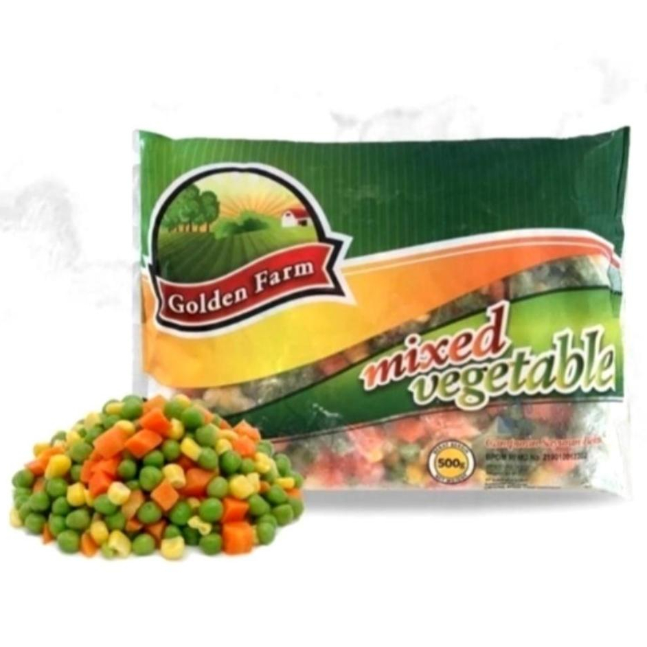 

FROZEN FOOD GOLDEN FARM MIX VEGETABLE KEMASAN 500GR 1KG - DISASS JOGJA