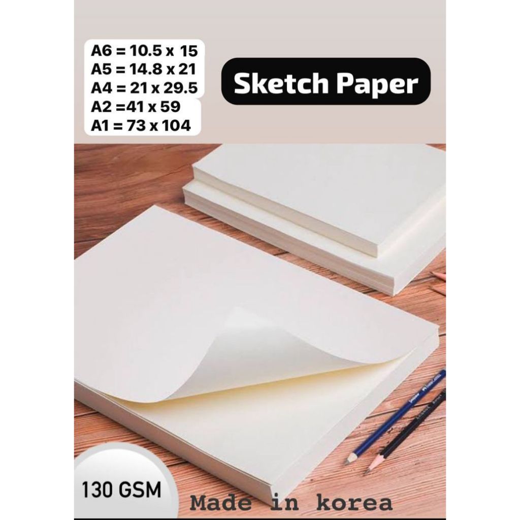 

scetch paper import merek leyton ukuran a5 ( 14.8 x 21 cm)) satuan ( asli kertas sketsa ) per lembar 130 gsm