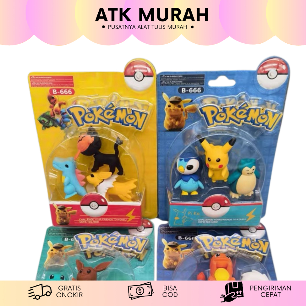 

SET PENGHAPUS POKEMON HAPUSAN ISI 3 PCS KADO MURAH MERIAH COD BISA