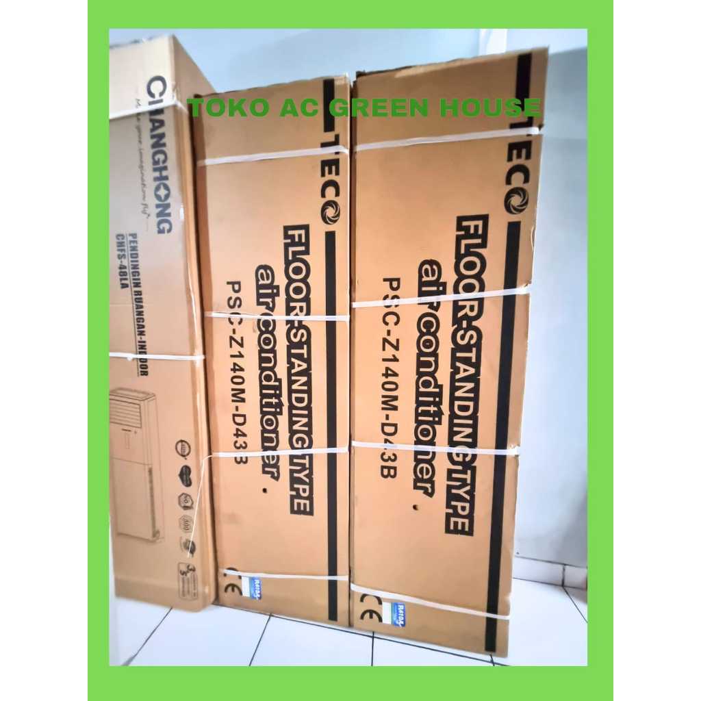Indoor AC baru TECO Floor Standing 5 PK PAC Z140Y D43 R410A Non Inverter