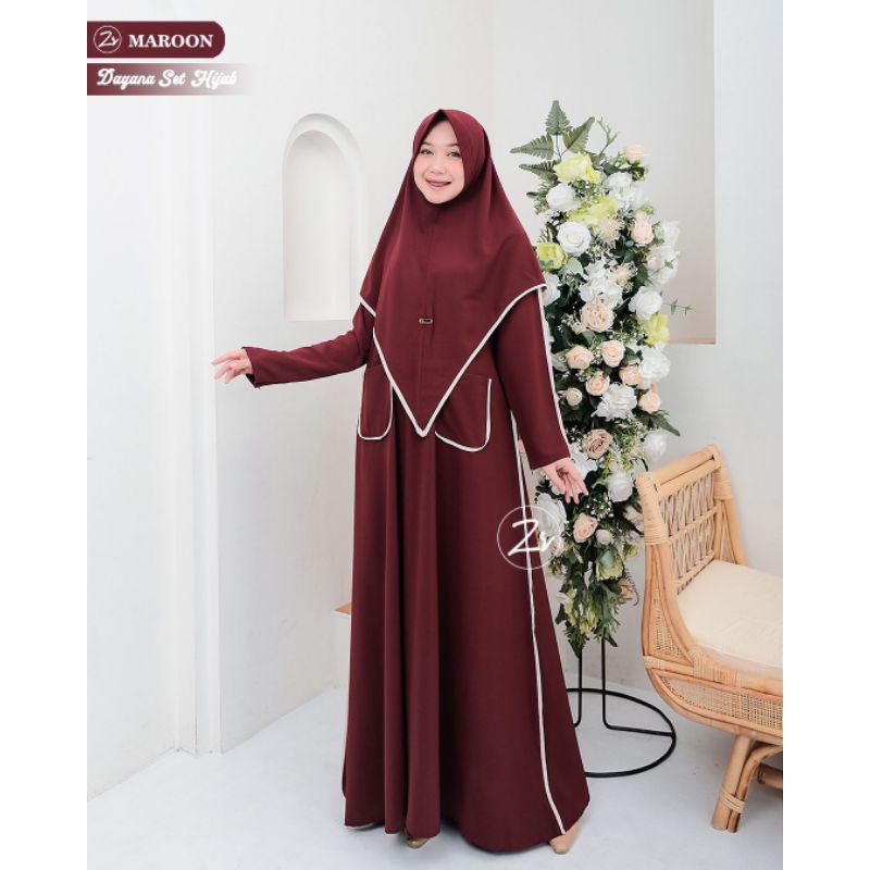 DAYANA SET HIJAB by ZR / DAYANA SET SYARI / GAMIS SET KHIMAR / GAMIS HIJAB SABRINA / GAMIS LIST / GA