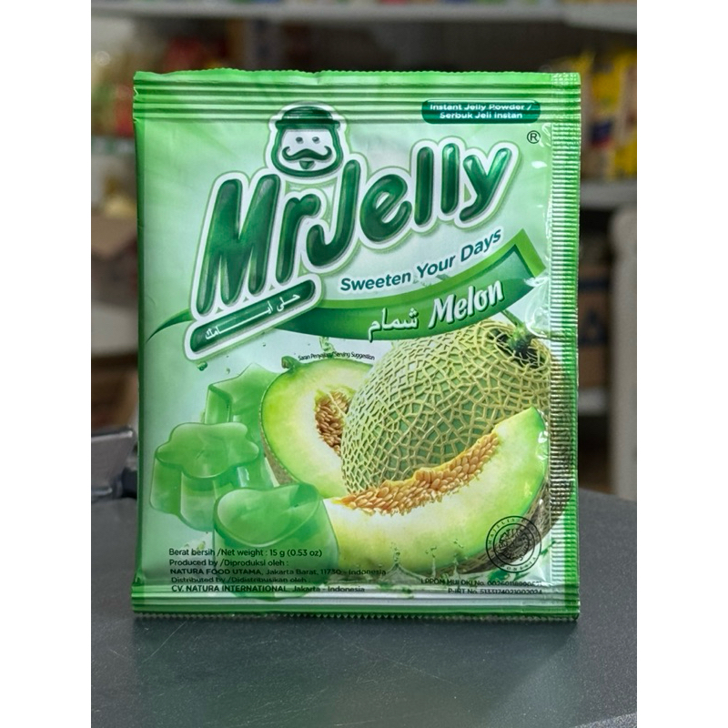 

Mr.Jelly Instant jelly powder / serbuk jeli instan rasa melon 15gr