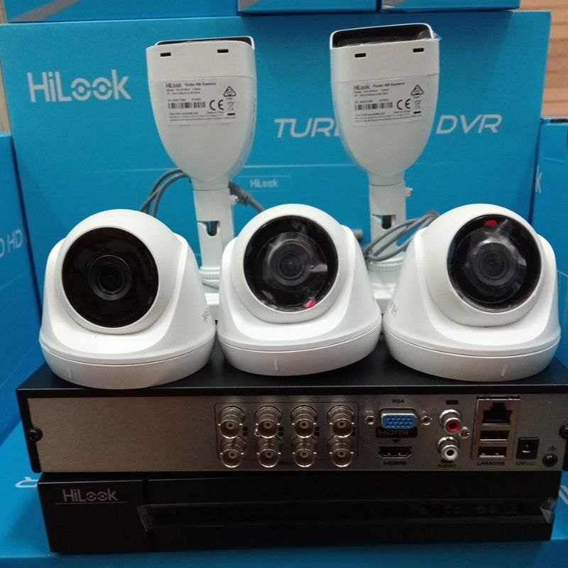 Paket.Cctv.Hilook 5MP.8Channel.5.Kamera.Turbo.HD.Kamera.Cctv