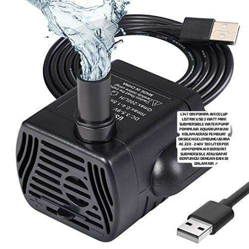 L147  POMPA MINI AIR PORTABLE CELUP LISTRIK USB PUMP 3 WAT DARURAT EMERGENCY MANCING BUAT UMPAN WATE