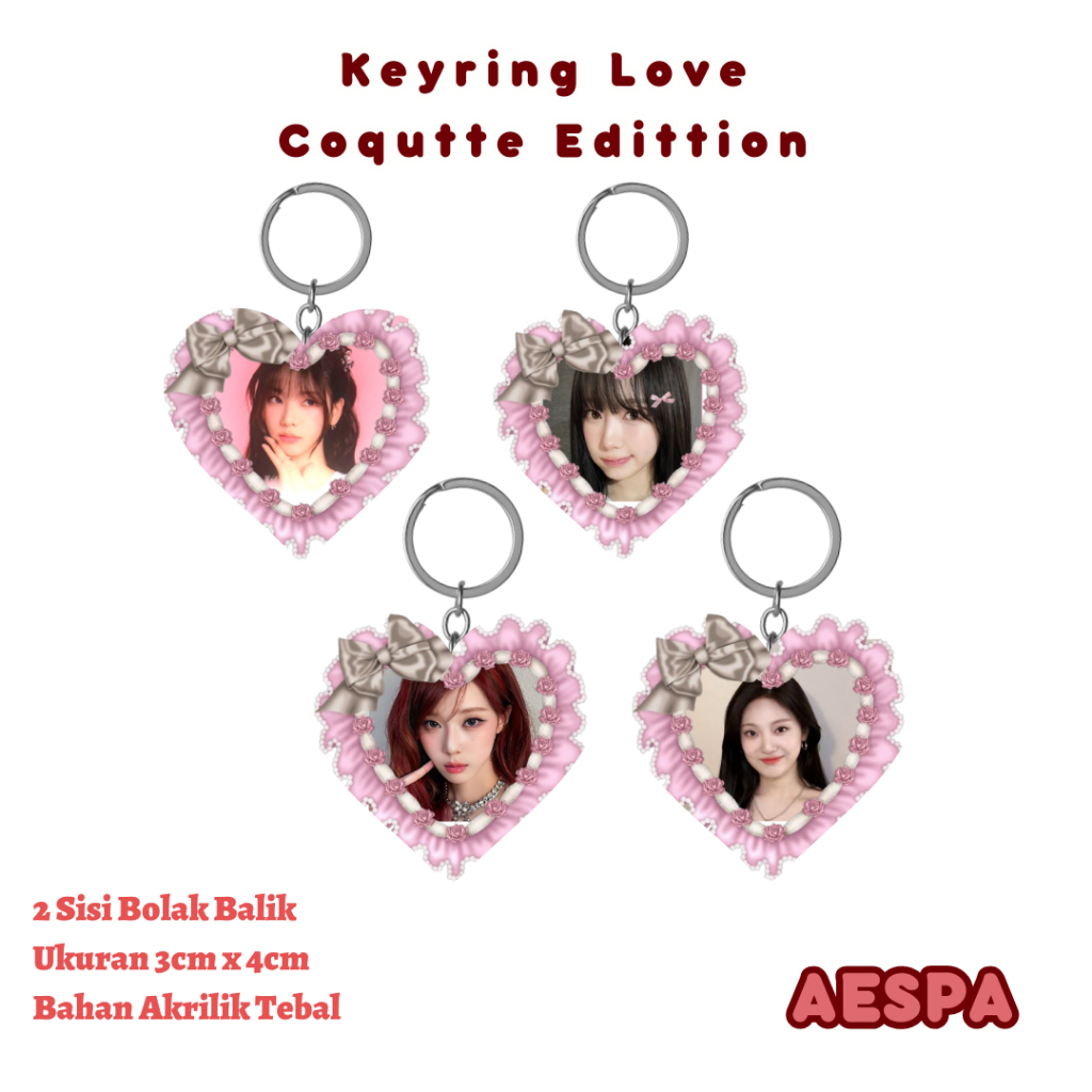 AESPA Keyring Coquette / AESPA Keychain Keyring Gantungan Kunci AESPA