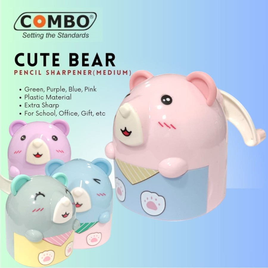 

Serutan Pensil Putar / Rautan Meja Lucu / Auto Pencil Sharpener SH-714 / Serutan Pensil Cute Bear / Table Mechanical Sharpener