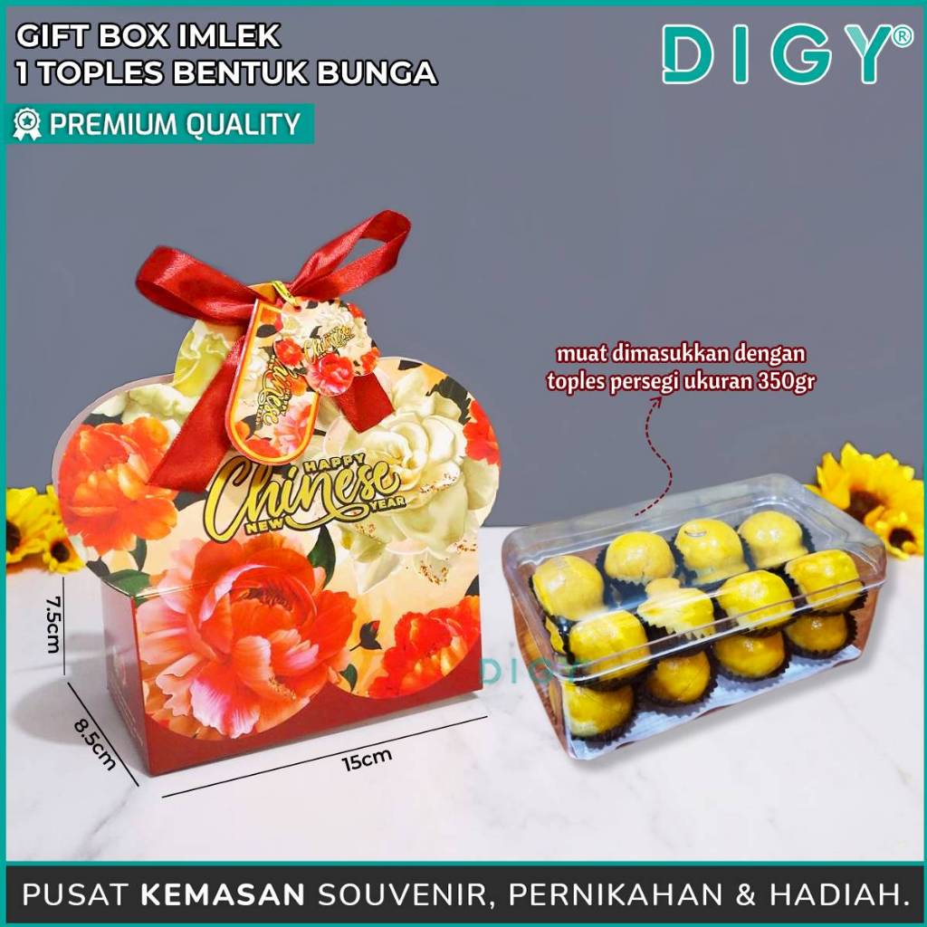 

GIFT BOX IMLEK 1 TOPLES BENTUK BUNGA/BOX HAMPERS IMLEK/BOX COOKIES IMLEK