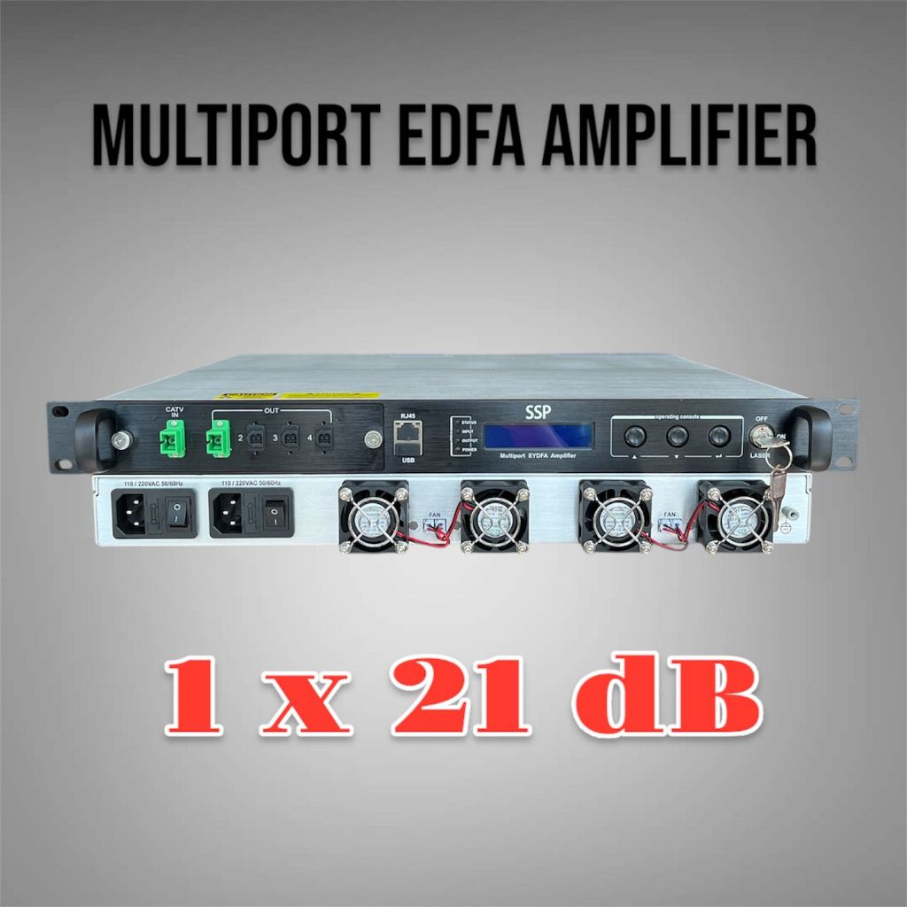 Edfa 1 x 21  dB high quality laser catv
