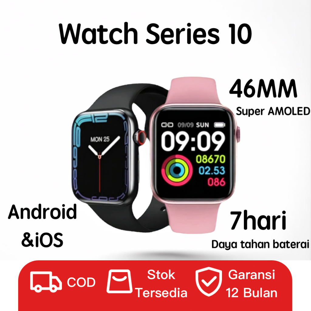 [COD] New SmartWatch Series 10 tahan air Jam Pintar SmartWatch bluetooth olahraga Jam Tangan SmartWa