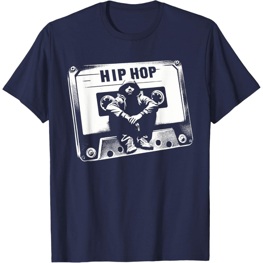 Baju Kaos Band Vintage Cassette Tape Hip Hop Music 80s 90s Retro Graphic T-Shirt Cotton Combed 24s: 