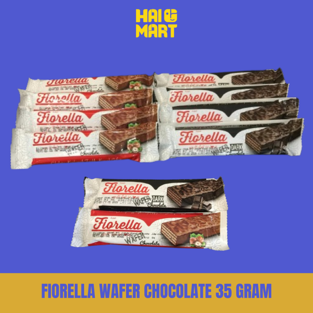 

Fiorella Chocolate Wafer 26g Cokelat Coklat Wafer Hazelnut Dark Chocolate Bitter Turki