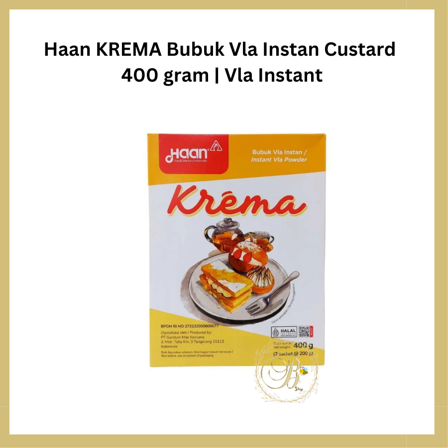 

Haan KREMA Bubuk Vla Instan Custard 400 gram | Vla Instant