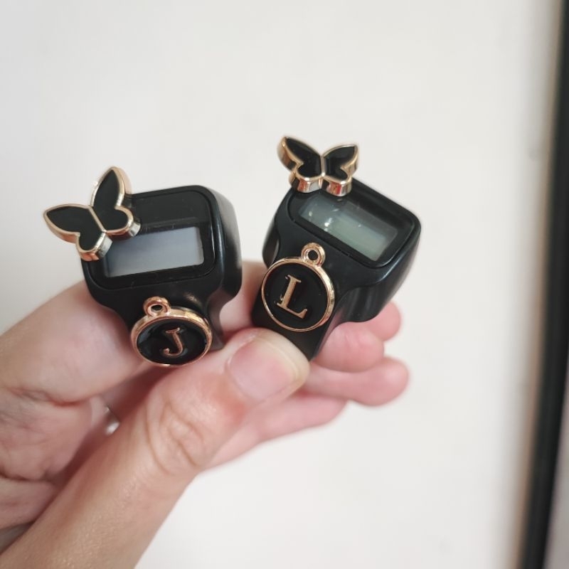 Tasbih Digital Ring Kupu / Pita Custom Inisial Perlengkapan Haji Suvenir Umroh